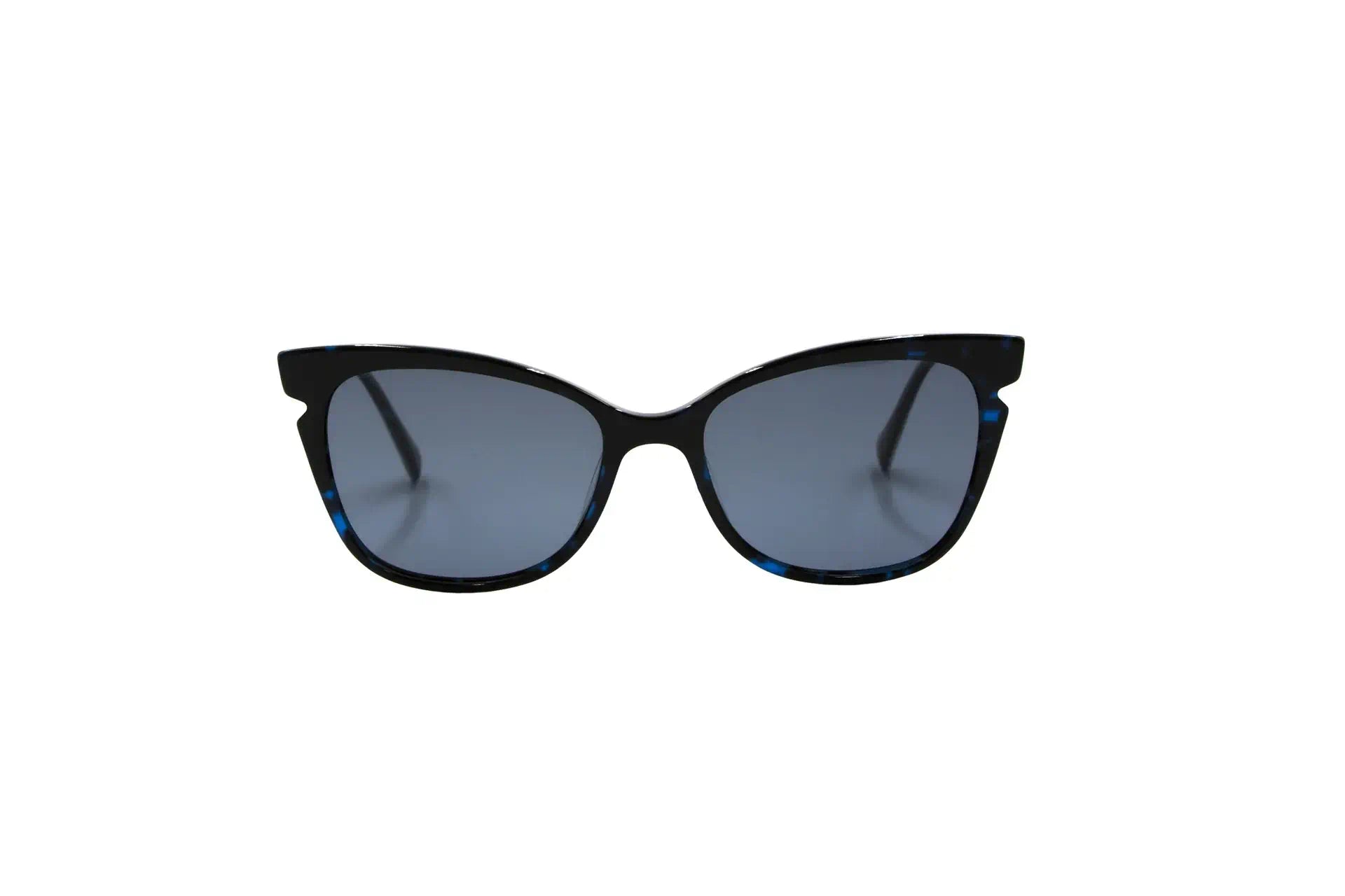 Okulary przeciwsłoneczne Eva Minge EMS 11212 C3 czarno-niebieskie damskie