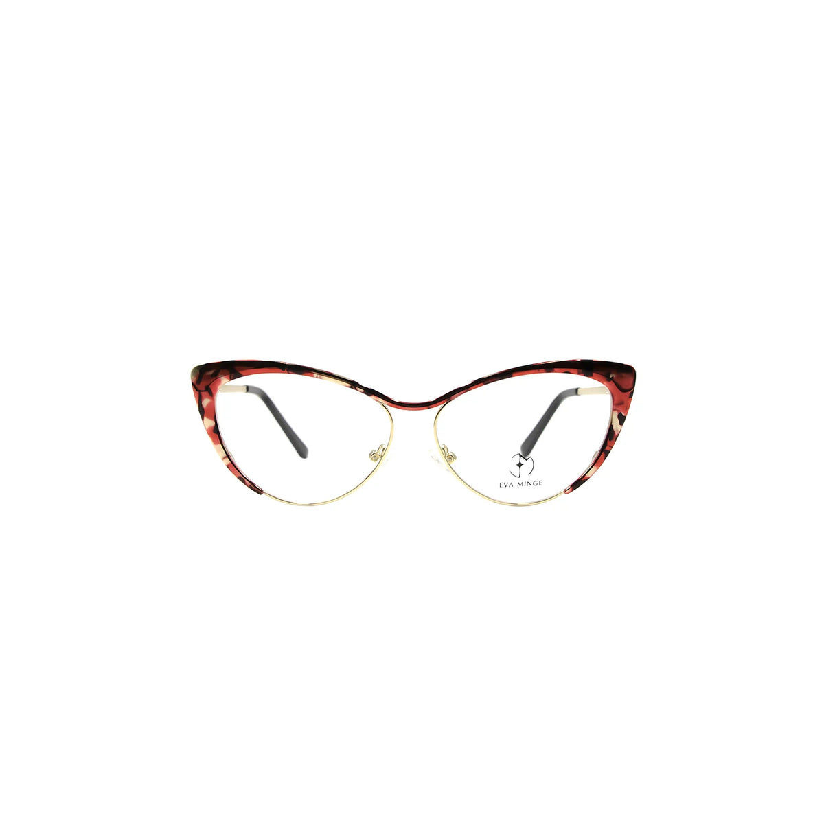Okulary damskie Eva Minge EM 11315 C1 kocie, czerwone
